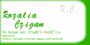 rozalia czigan business card
